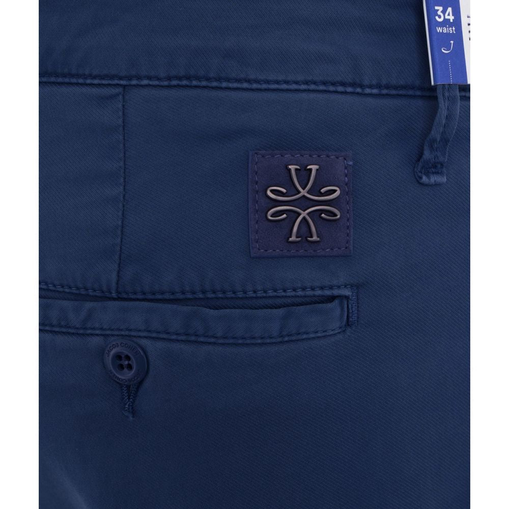 Elegant Slim Fit Chino Trousers in Blue