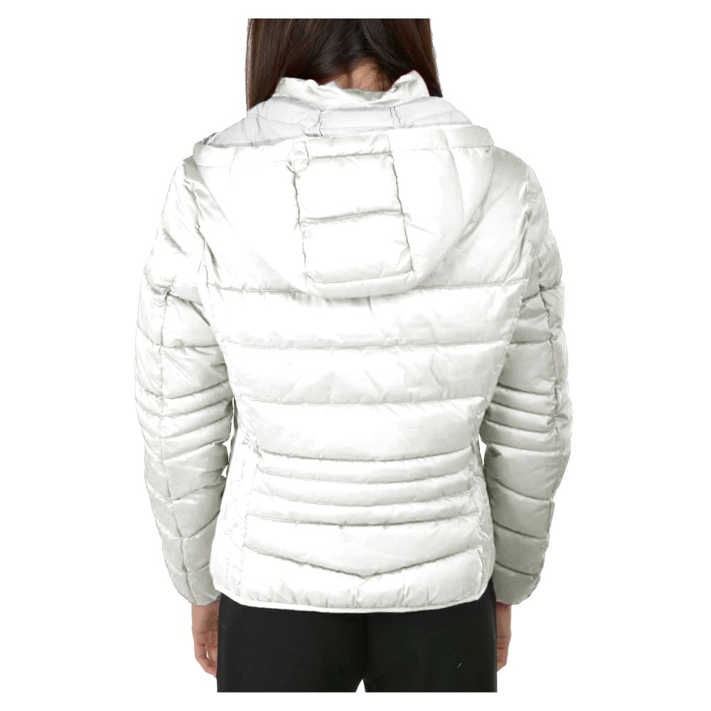 Chic White Short Jacket With Hood