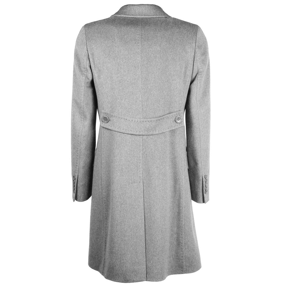 Elegant Italian Virgin Wool Women's Coat