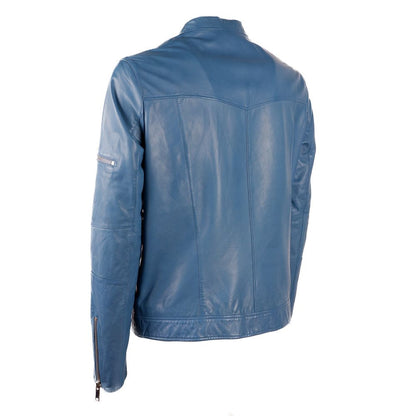 Light Blue Leather Jacket