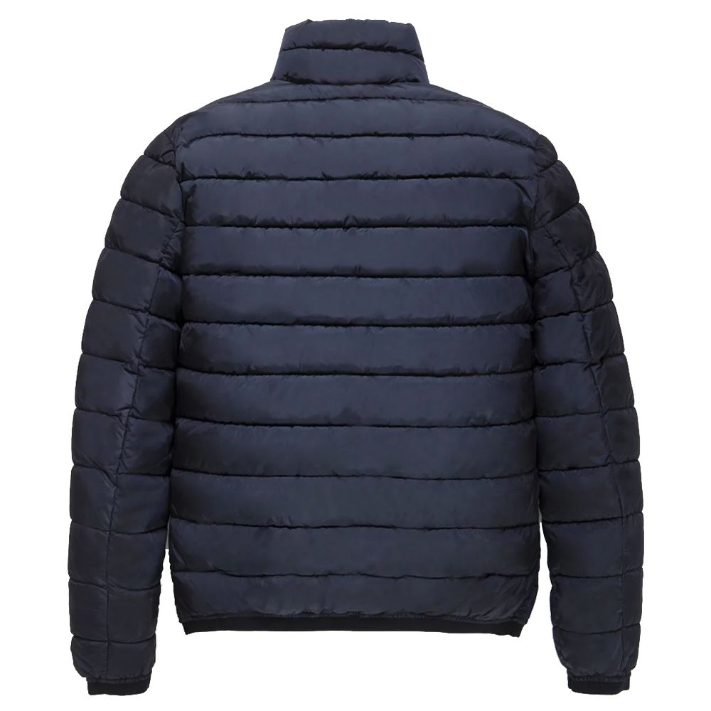 Blue Nylon Men Jacket