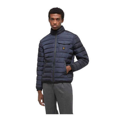 Blue Nylon Men Jacket