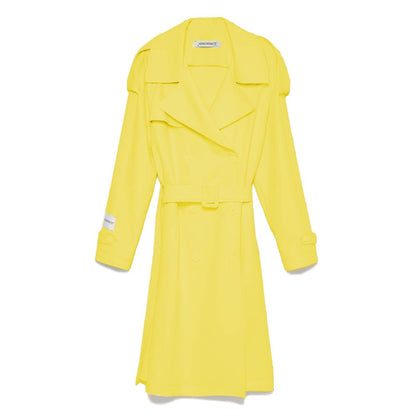 Elegant Double-Breasted Trench Coat in Yellow