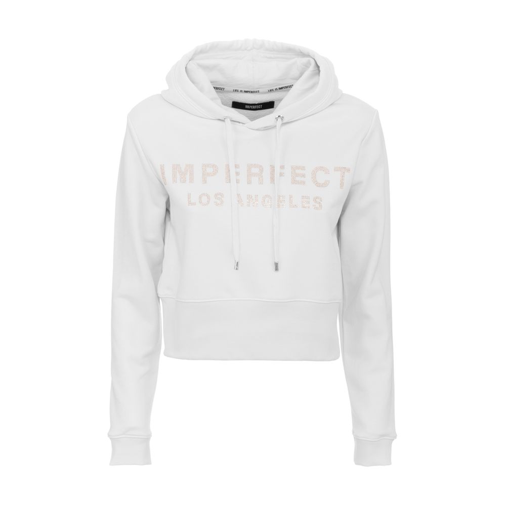 White Cotton Womens Hoodie