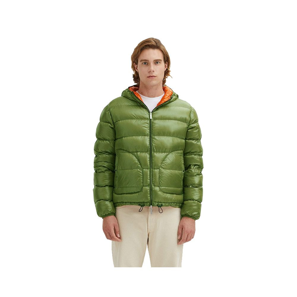 Emerald Elegance Reversible Down Jacket