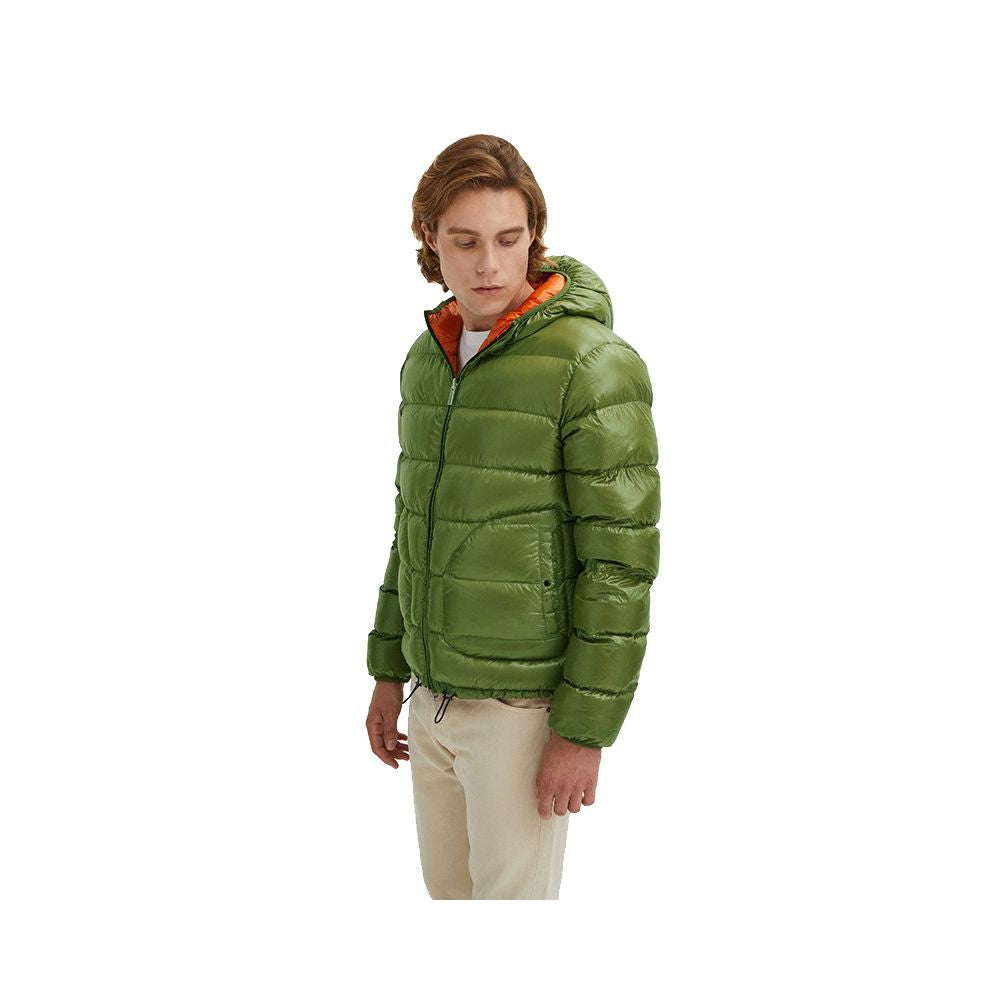 Emerald Elegance Reversible Down Jacket