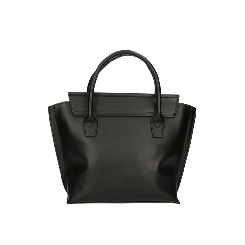 Black Polyethylene Women Handbag