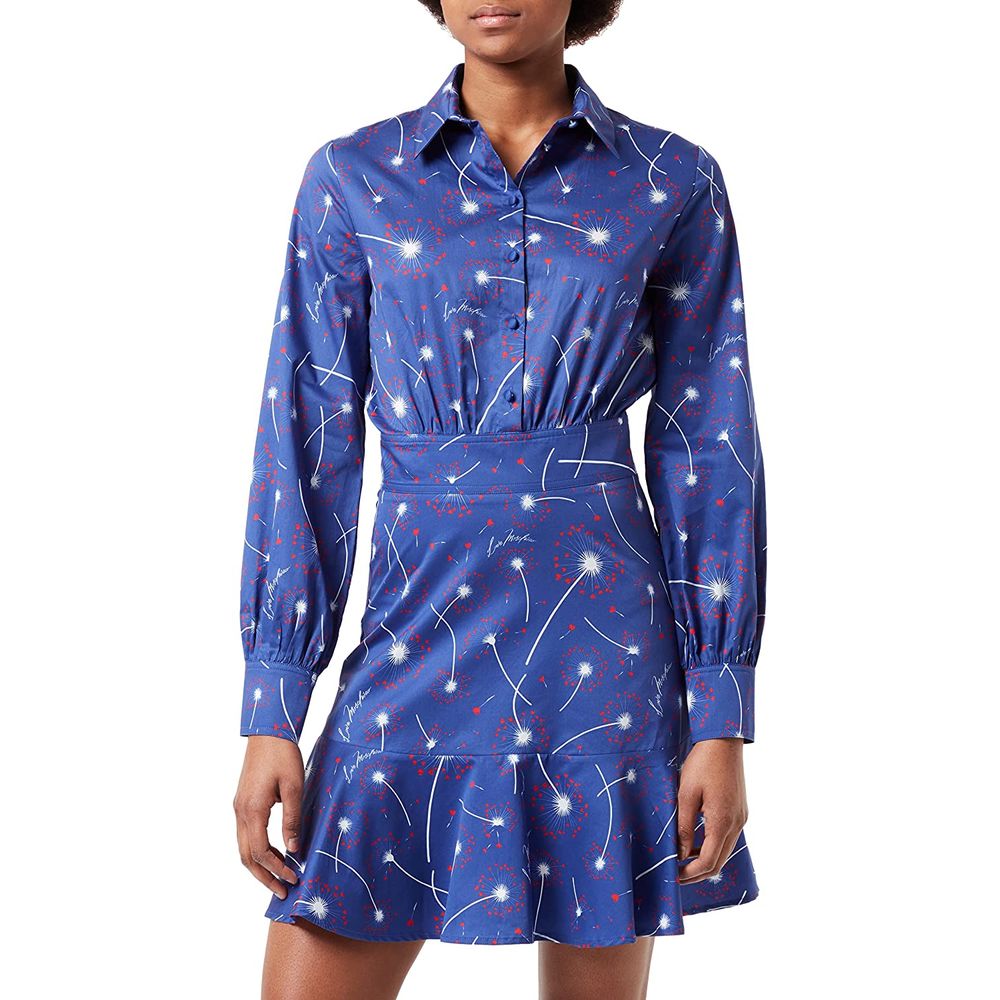 Blue Cotton Women Dress