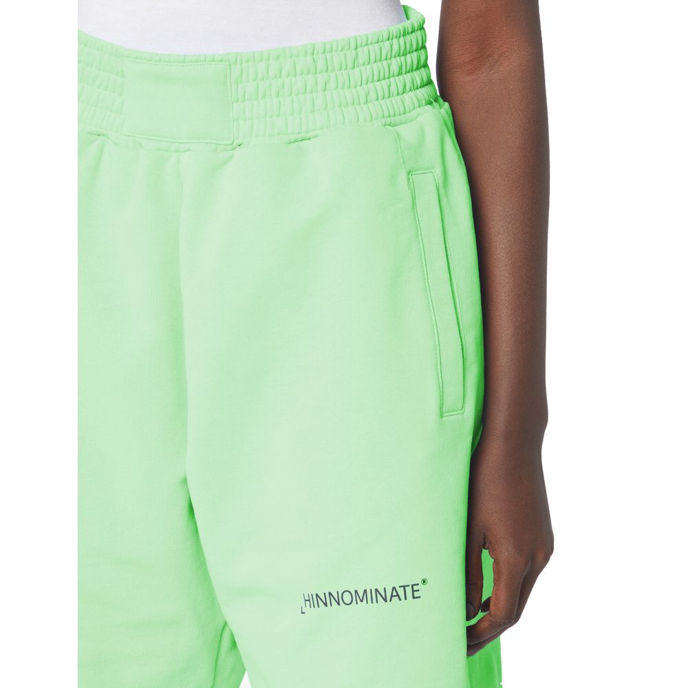 Chic Green Cotton Bermuda Shorts with Logo