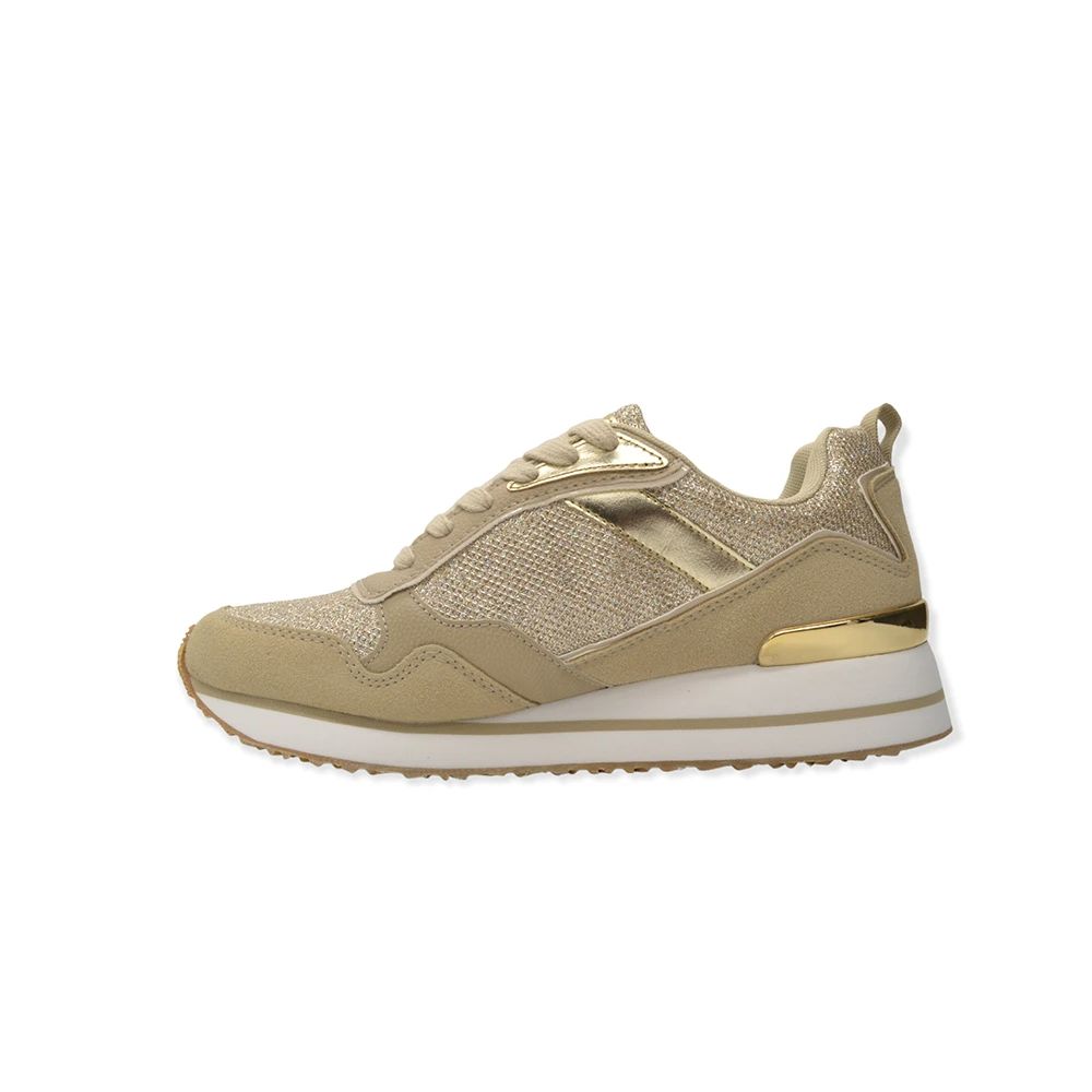 Beige Eco Fabric Women Sneaker