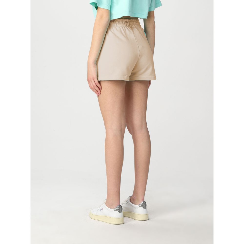 Beige Cotton Women Short