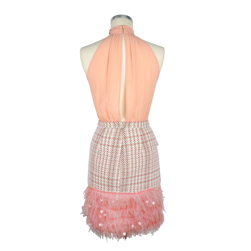 Pink Polyester Women Dress