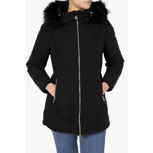 Chic Hooded Down Jacket with Fur Detail