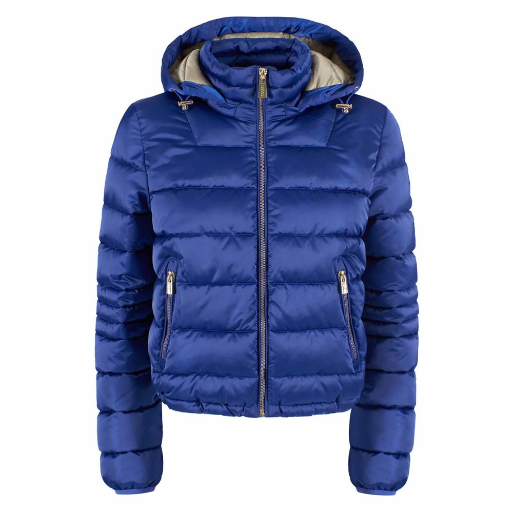 Chic Zippered Short Down Jacket with Hood