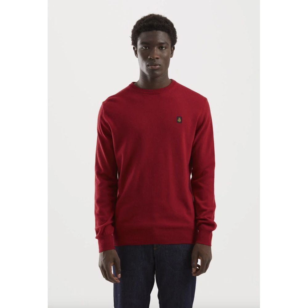 Red Wool Men Sweater