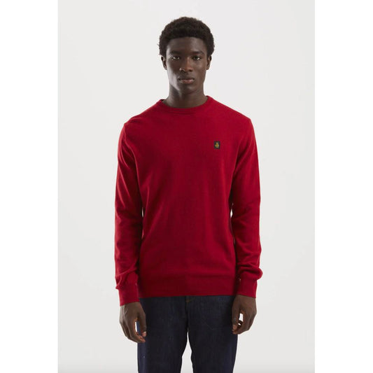 Red Wool Men Sweater