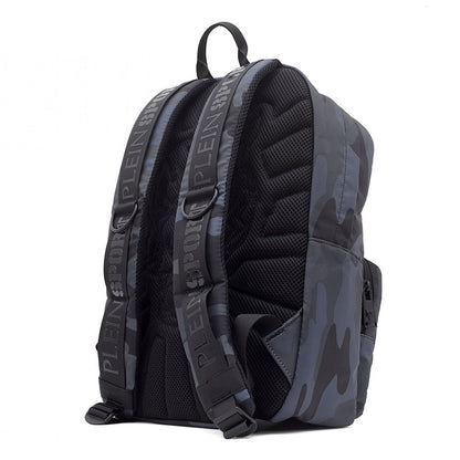 Gray Polyester Men Backpack