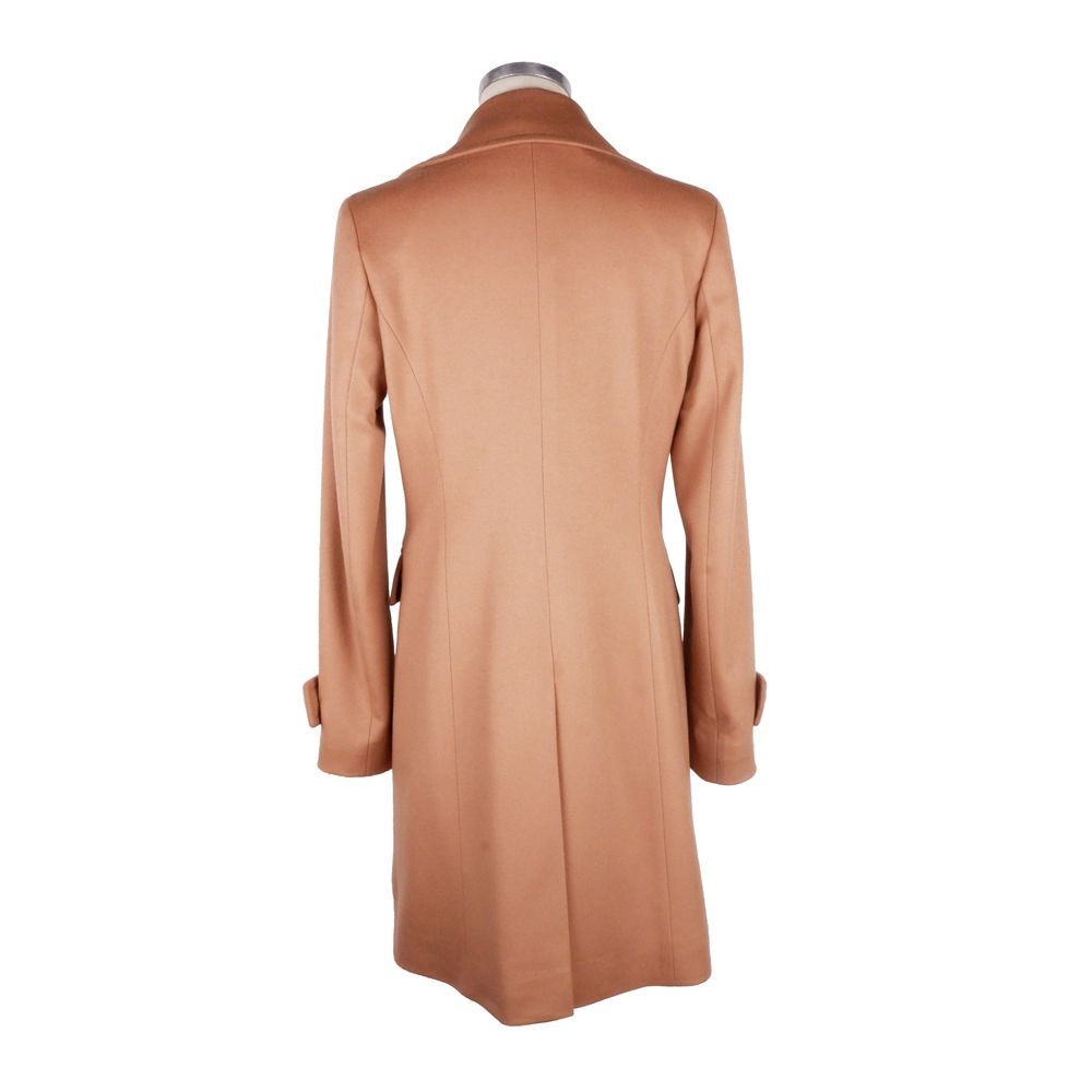 Beige Wool Women Coat