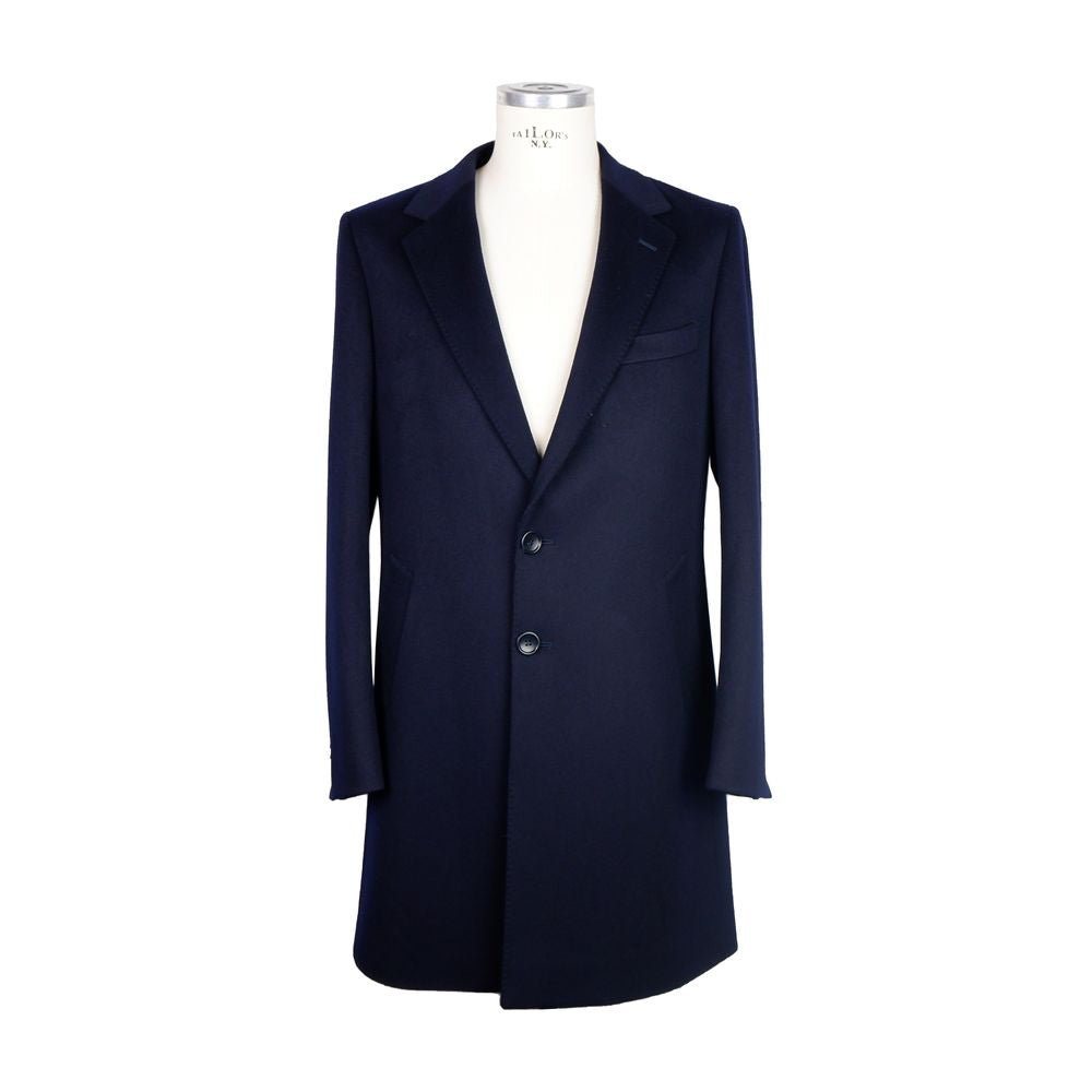 Blue Wool Men Jacket