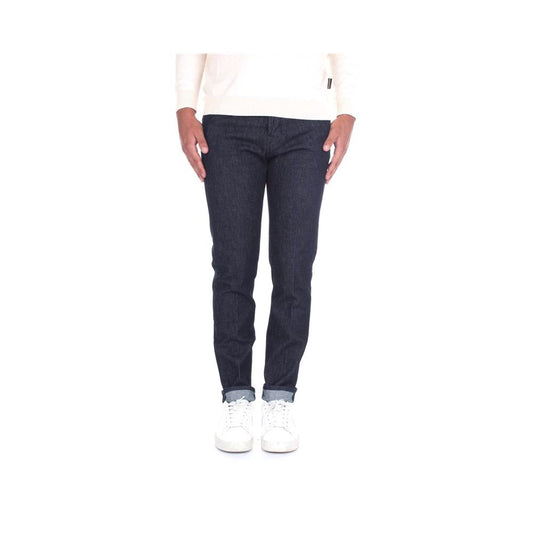 Sleek Slim Fit Designer Jeans with Leather Detail