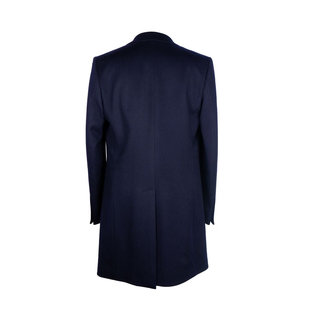 Blue Wool Men Jacket