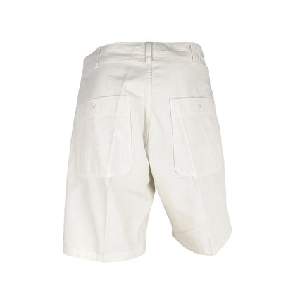 White Cotton Men's Bermuda Short