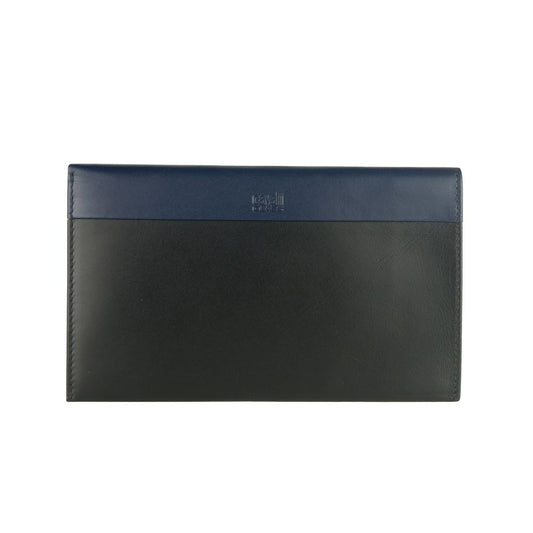 Blue Calfskin Men Wallet