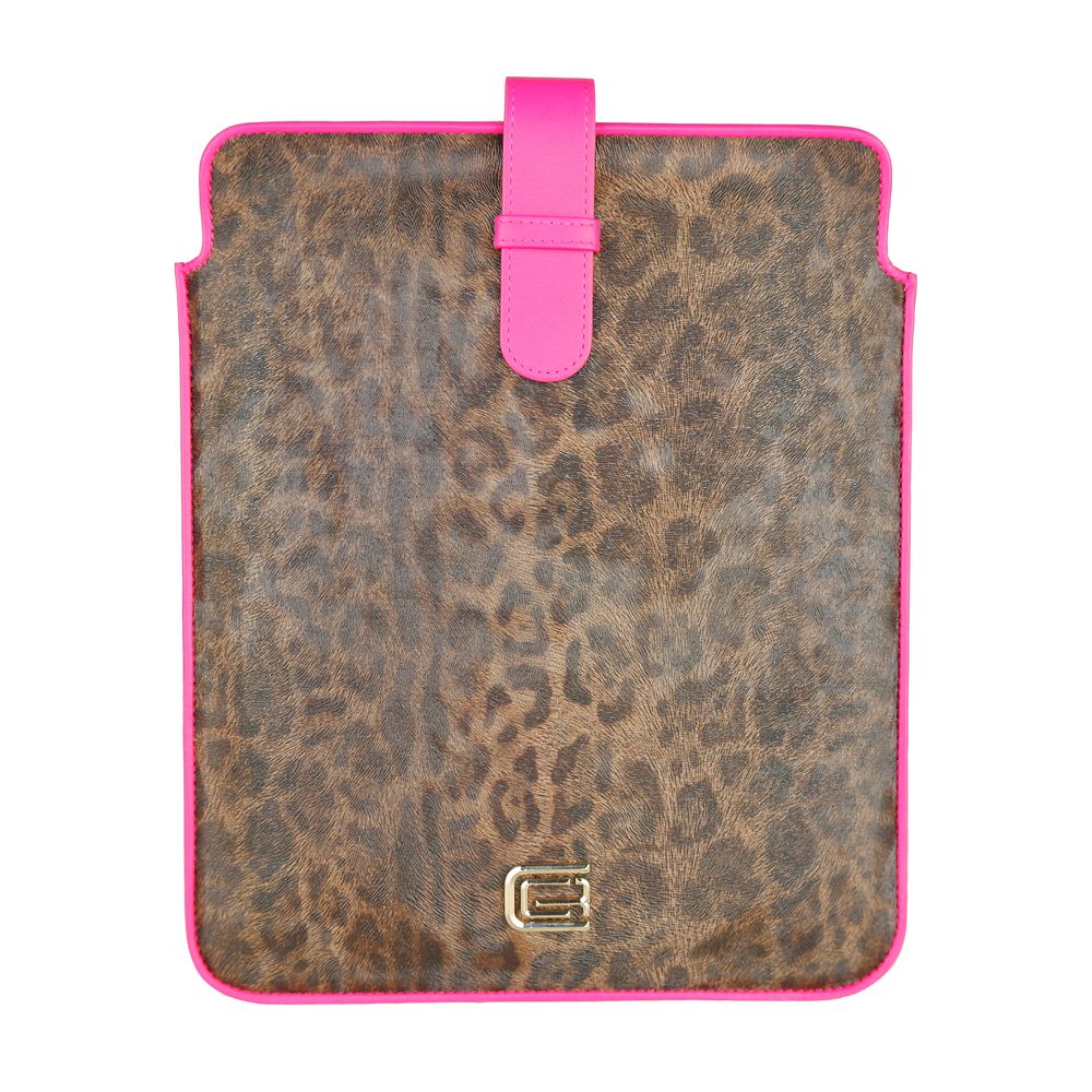 Fuchsia Leopard Print Calfskin Tablet Case