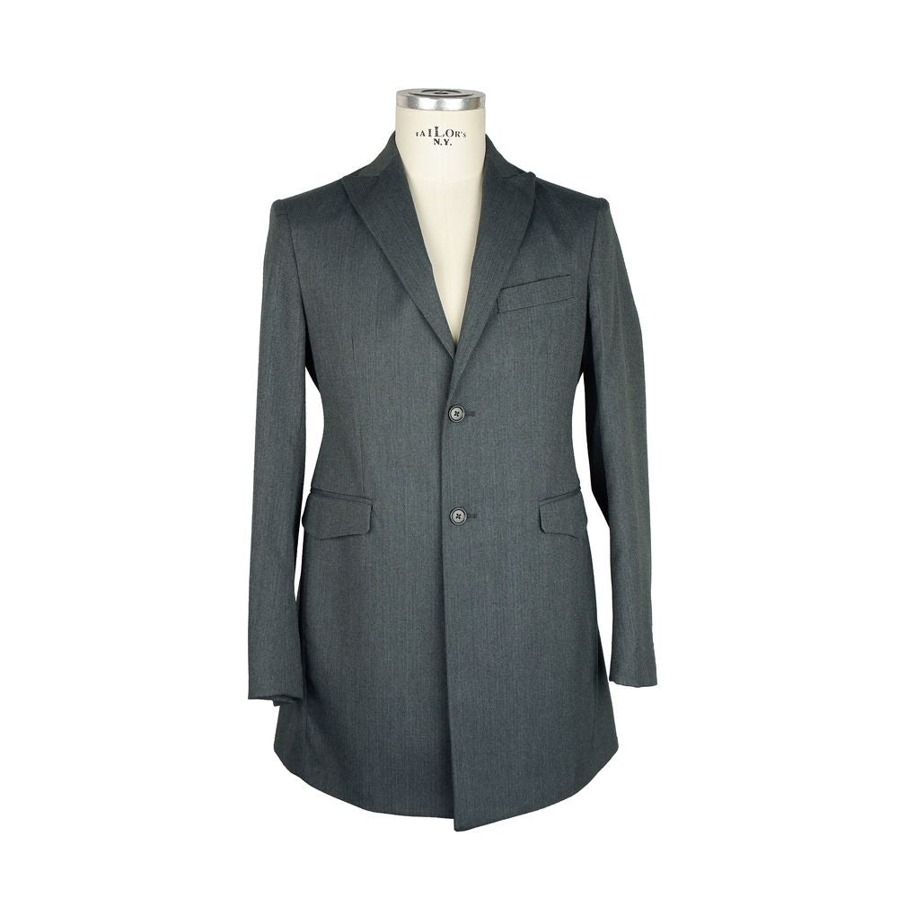 Gray Wool Men Jacket