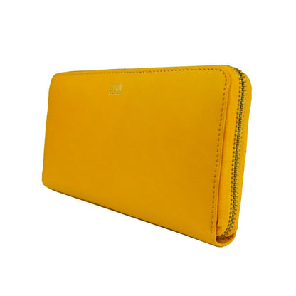 Yellow Calfskin Women Wallet