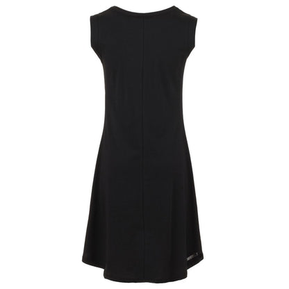 Elegant Black Logo Cotton Dress