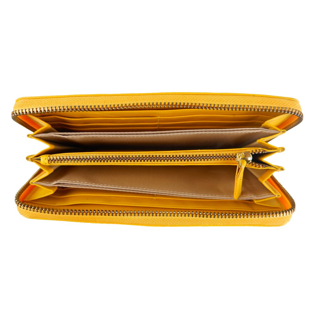 Yellow Calfskin Women Wallet