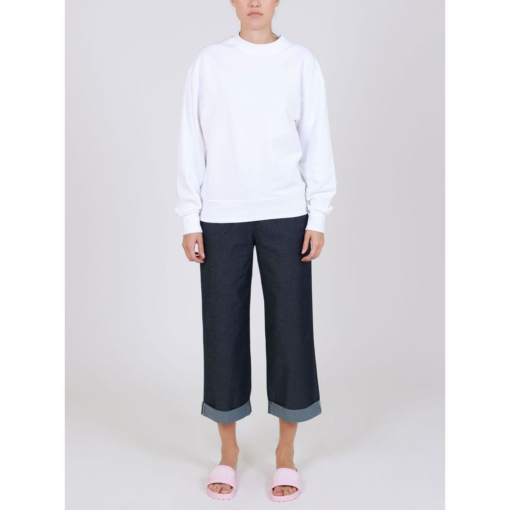 Blue Cotton Women Trouser