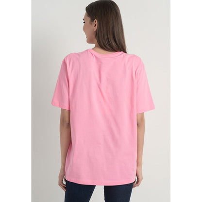 Pink Cotton Women T-Shirt