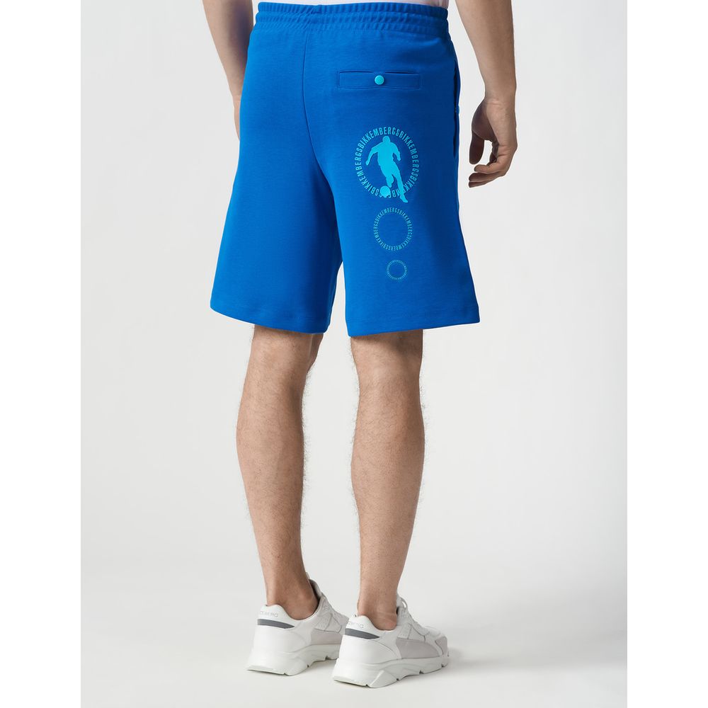 Blue Cotton Men Short