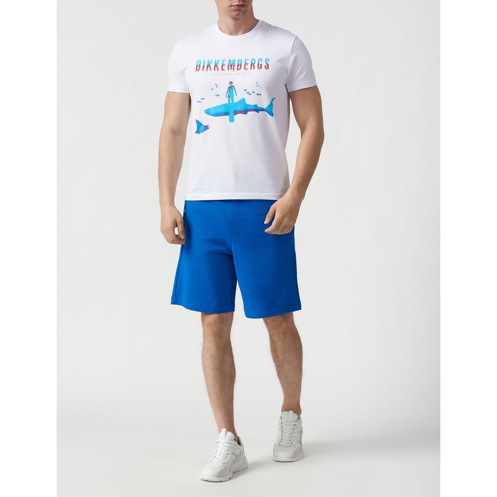 Blue Cotton Men Short