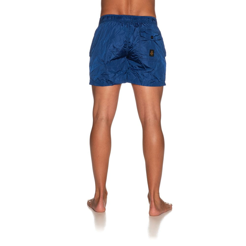 Blue Nylon Men Swimsuit