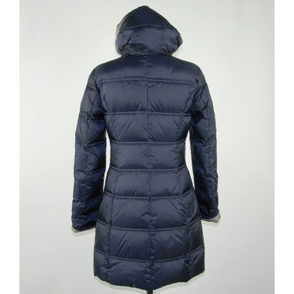 Chic Blue Polyester Down Jacket