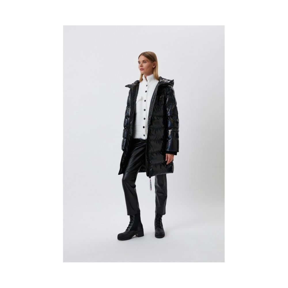 Elegant Painted Effect Long Down Jacket