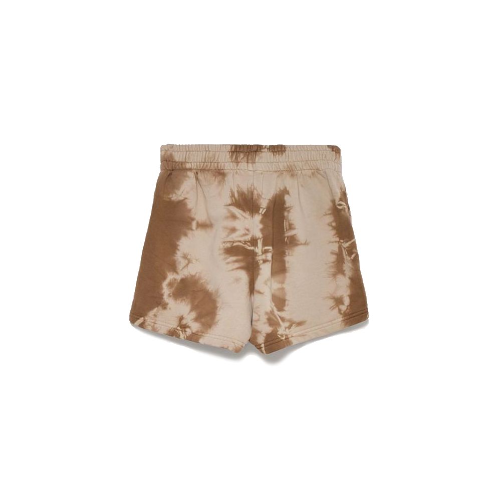 Chic Brown Printed Cotton Shorts