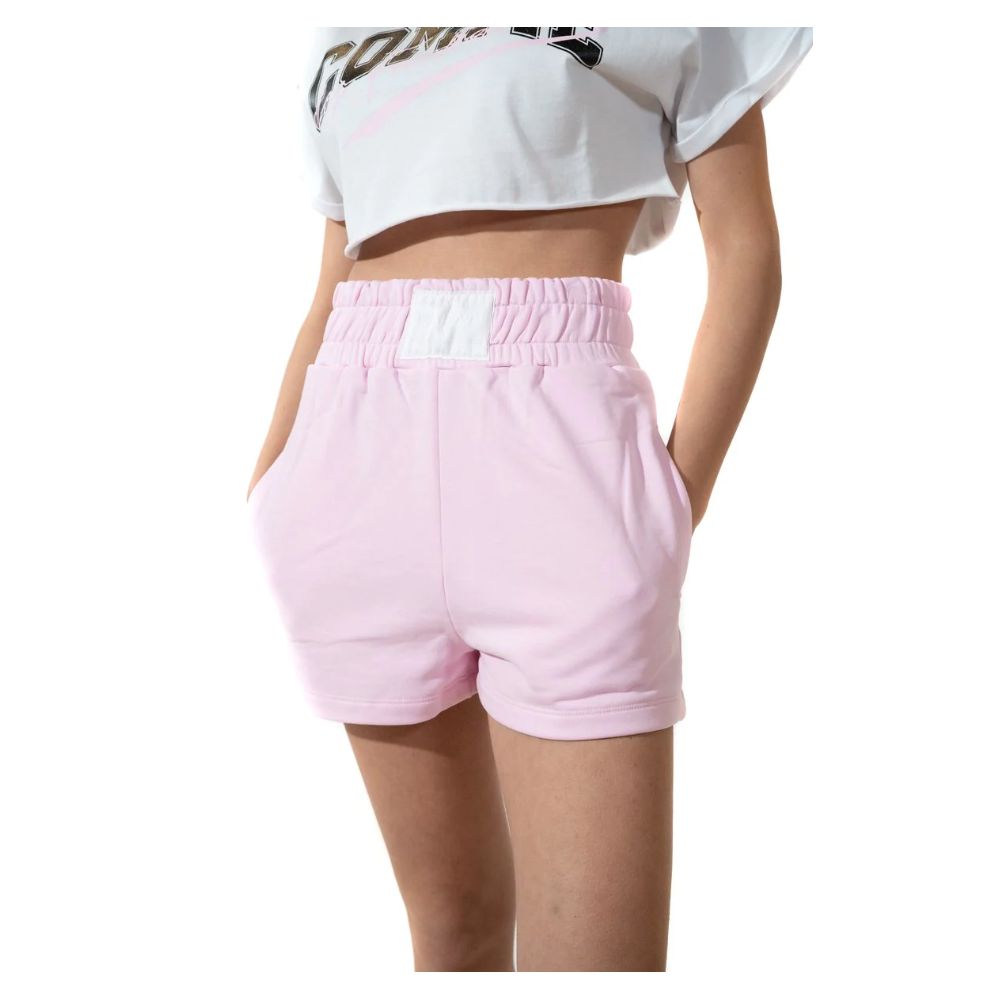 Chic Stretch Cotton Logo Shorts