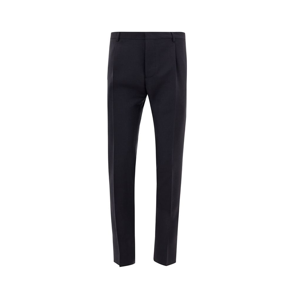 Elegant Blue Wool Trousers for Men