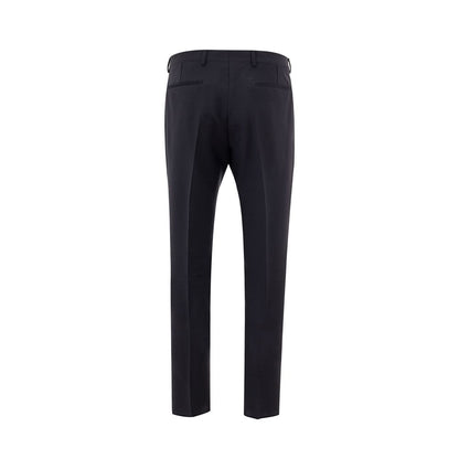 Elegant Blue Wool Trousers for Men