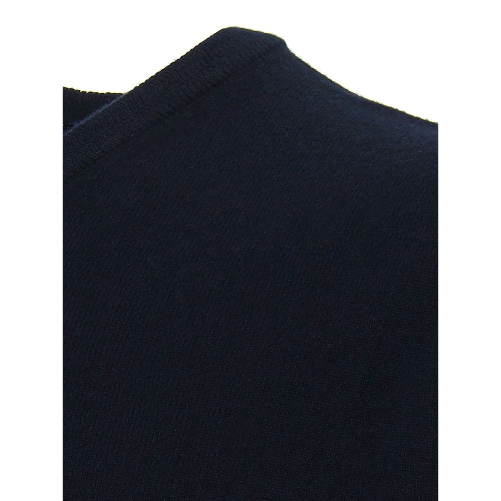 Elegant Cashmere Blue Sweater for Men