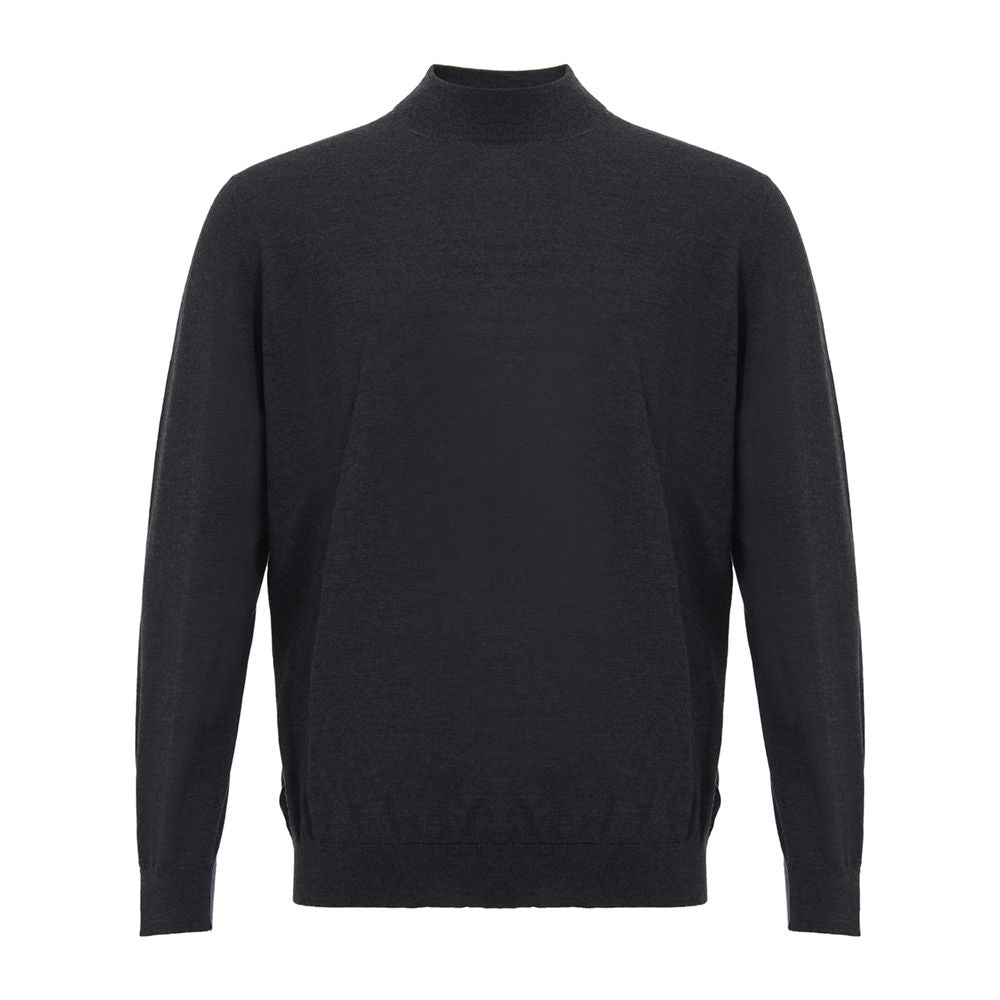 Elegant Gray Cashmere Sweater for Men