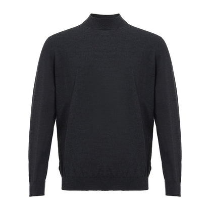 Elegant Gray Cashmere Sweater for Men