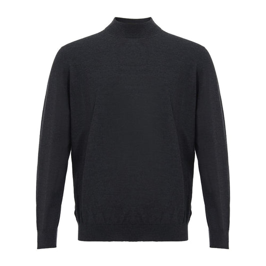 Elegant Gray Cashmere Sweater for Men