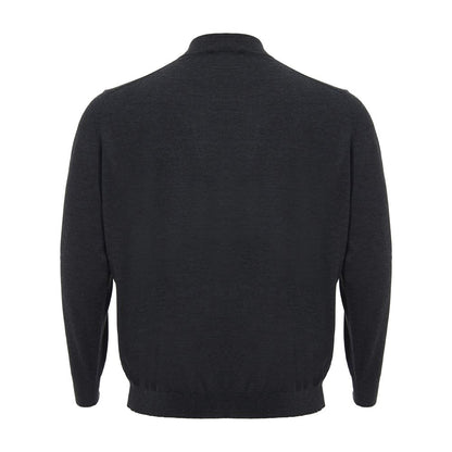 Elegant Gray Cashmere Sweater for Men