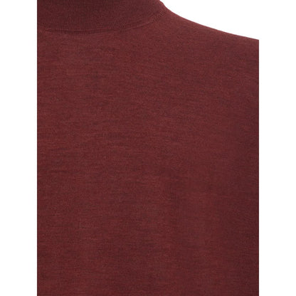 Elegant Cashmere Red Sweater for Men