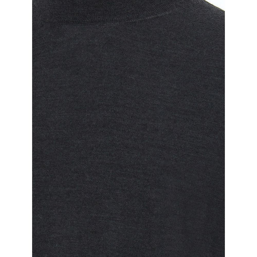 Elegant Gray Cashmere Sweater for Men